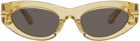 Bottega Veneta Yellow Cat-Eye Sunglasses