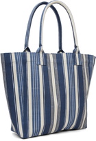 Isabel Marant Navy & White Small Yenky Tote