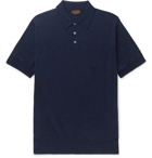 Tod's - Merino Wool and Silk-Blend Polo Shirt - Navy