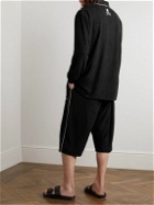 Mastermind World - Logo-Embroidered Cotton-Terry Pyjama Set - Black