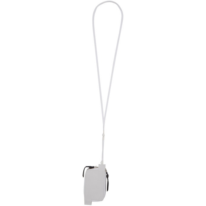 11 by Boris Bidjan Saberi White Twin Zip Logo Wallet 11 by Boris