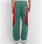 Gucci - Webbing-Trimmed Shell and Washed-Cotton Track Pants - Green