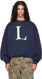 VETEMENTS Navy 'L-esbian' Oversized Sweatshirt