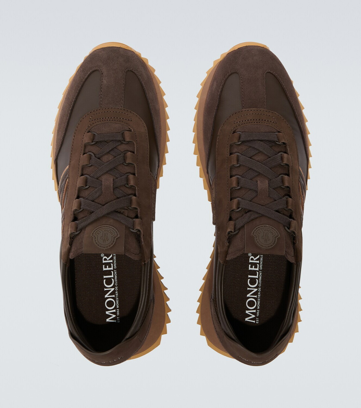 Moncler Pacey2 suede-trimmed sneakers