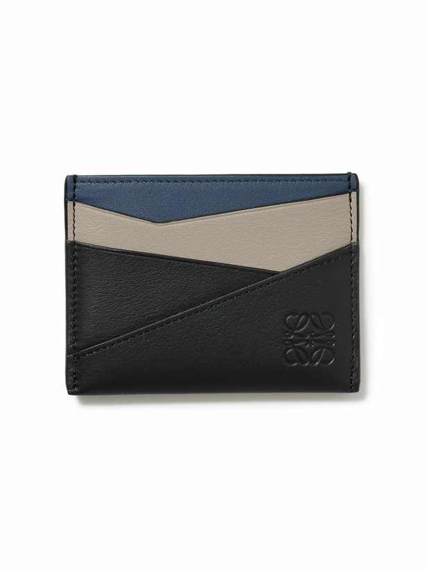 Photo: LOEWE - Puzzle Logo-Debossed Colour-Block Leather Cardholder