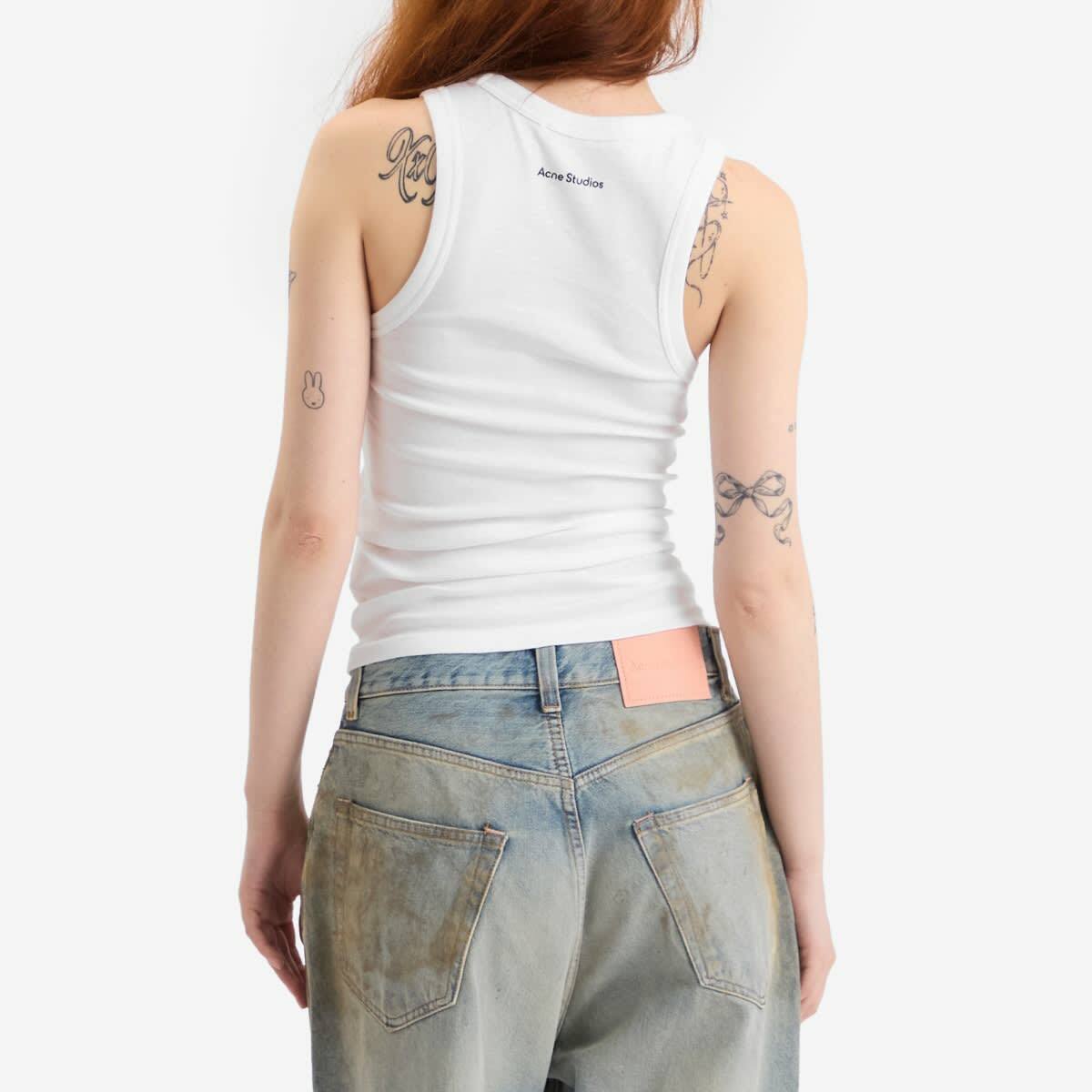 Acne Studios Women's Sleeveless T-Shirt in Optic White