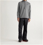 Burton - [ak] Helium Slim-Fit Polartec Power Grid Fleece Hooded Half-Zip Ski Mid-Layer - Gray