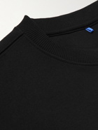 Maison Kitsuné - Ader Error Yoga Blue Fox Logo-Embroidered Cotton-Jersey Sweatshirt - Black