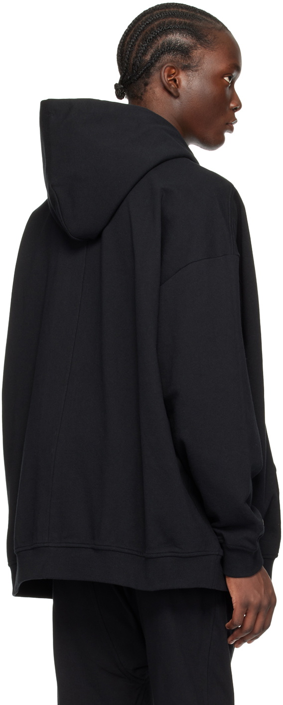 パーカー・フーディ RICK OWENS  Jumbo Jason cotton hoodie Rick Owens: Black Champion Edition Jumbo Jason's Hoodie | SSENSE