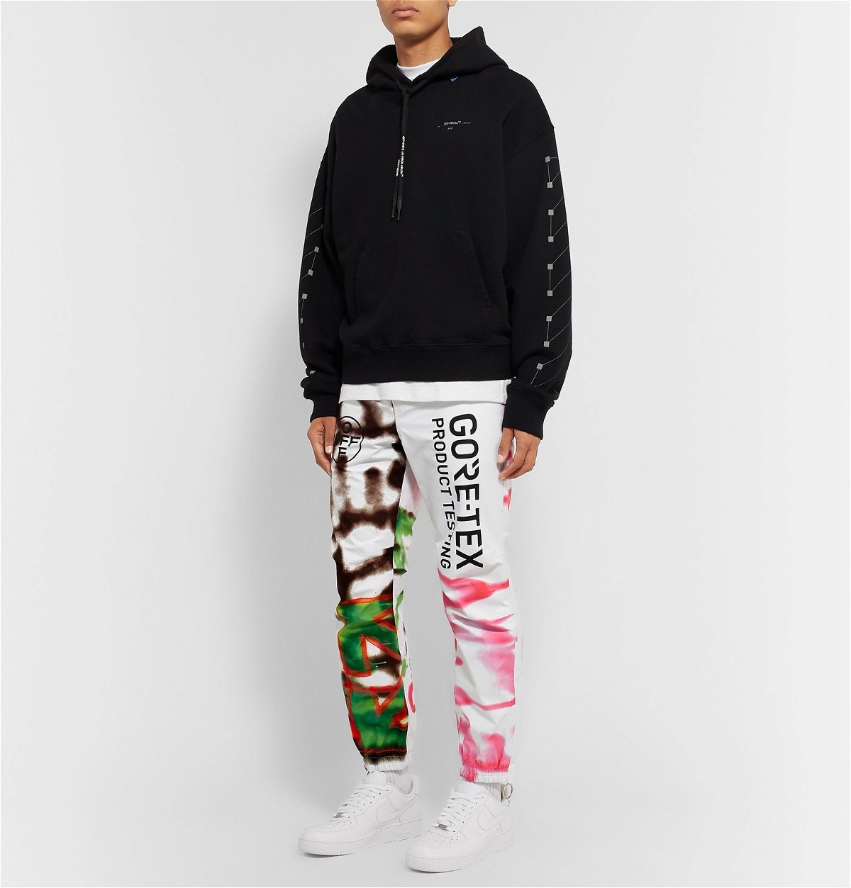Off-White - Slim-Fit Tapered Printed GORE-TEX Trousers - White Off 