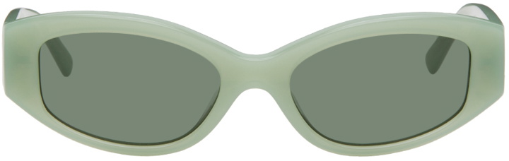 Photo: INSATIABLE HIGH SSENSE Exclusive Green Jude Sunglasses