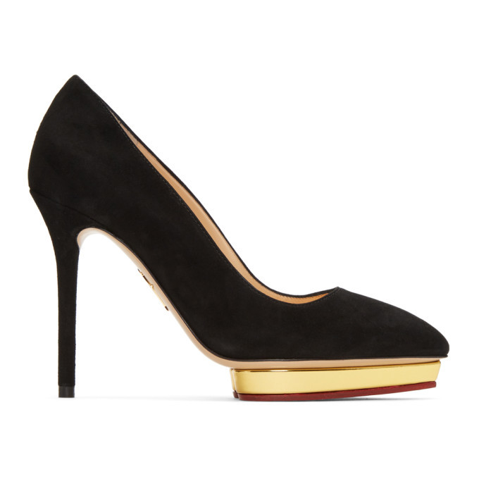 Photo: Charlotte Olympia Black Suede Debbie Heels