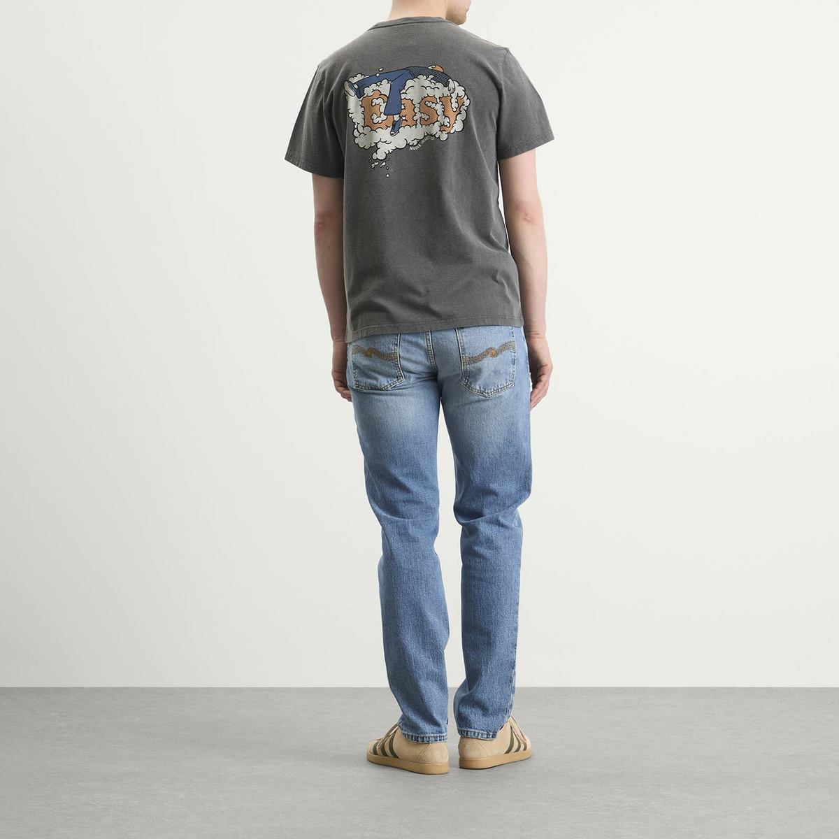 Nudie Jeans Co Men's Roy Easy Cloud T-Shirt in Antracite