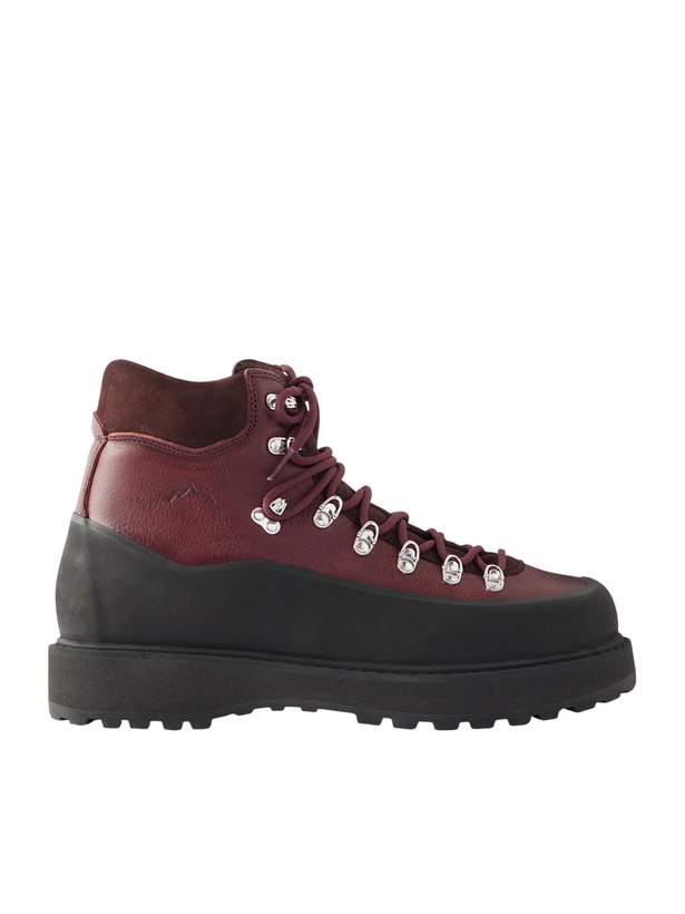 Photo: Diemme - Roccia Vet Rubber-Trimmed Full-Grain Leather Hiking Boots - Burgundy