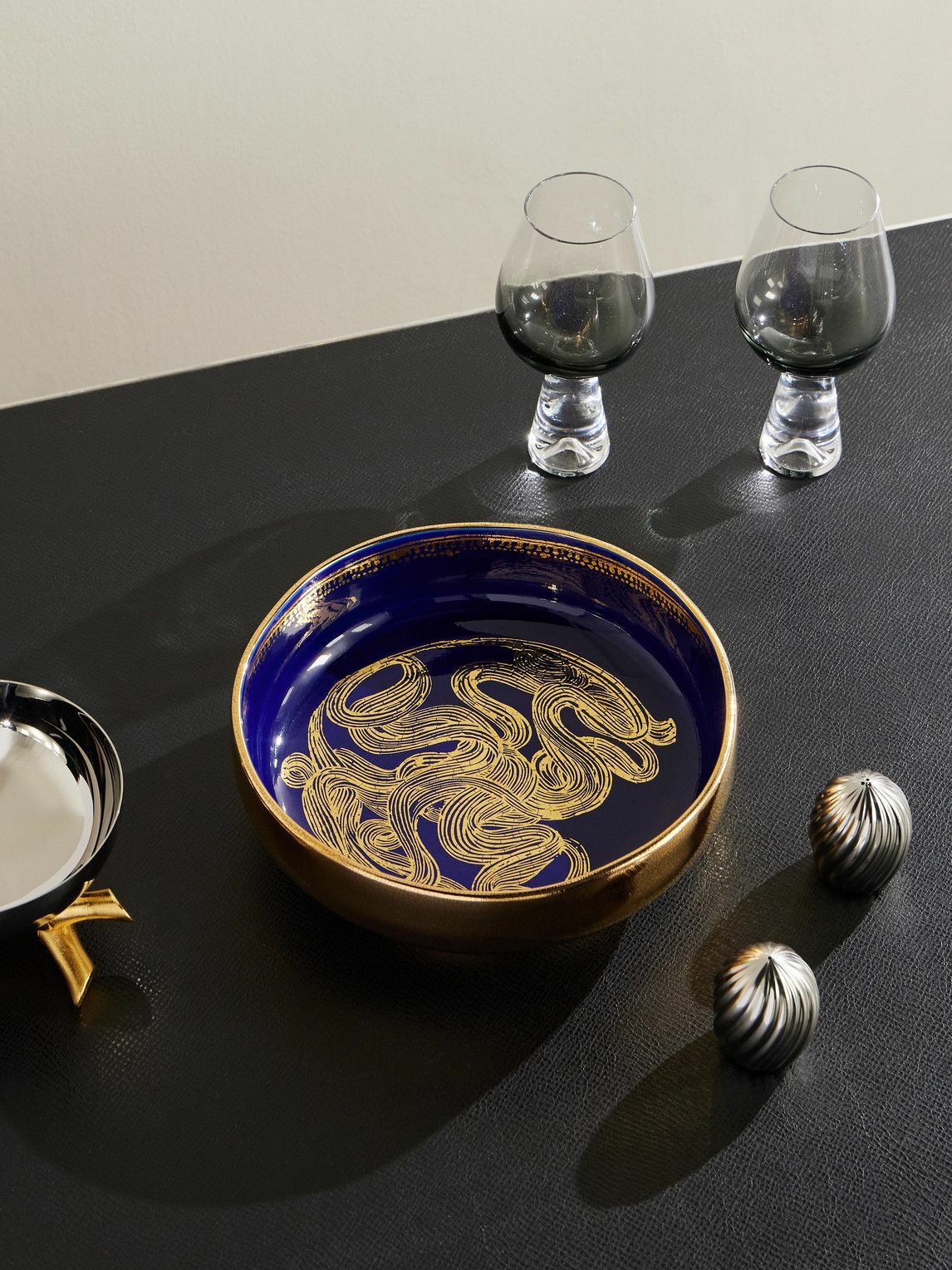 L'Objet - Ruan Hoffmann Gold-Plated Painted Earthenware Bowl