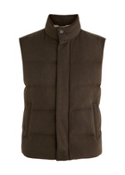 Aurélien Quilted Wool-blend Gilet Green