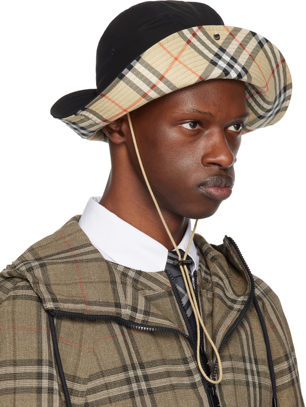 ハット Burberry Hat Genuine Burberry Bucket Hat Check cap White - 56 (XS-S