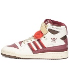 Adidas Men's Forum Hi-Top 84 'Cut&Slices' Sneakers in Off White/Altered Amber/Quiet Crimson