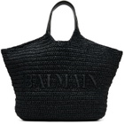 BALMAIN Black 'BALMAIN' Crochet Tote