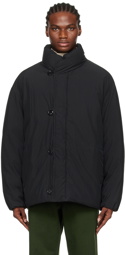 LEMAIRE Black Funnel Neck Jacket