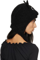Chopova Lowena Black Kitty Knitted Bonnet