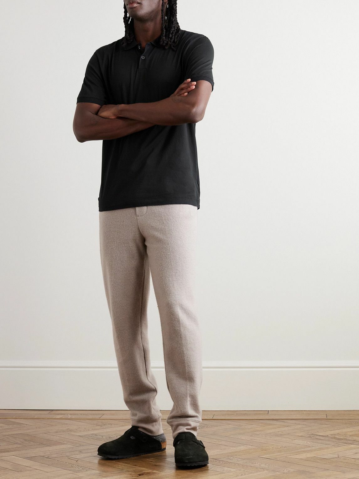 James Perse - Cotton-Jersey Polo Shirt - Black