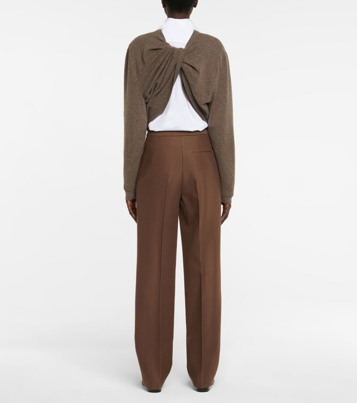 The Row Elia wool and silk wide leg pants The Row