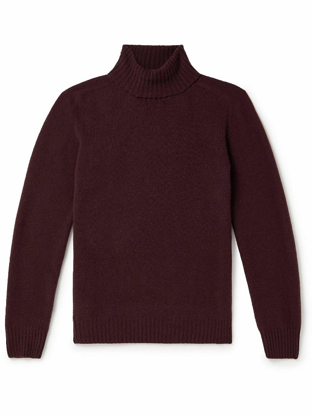 Photo: Altea - Wool and Cashmere-Blend Rollneck Sweater - Burgundy