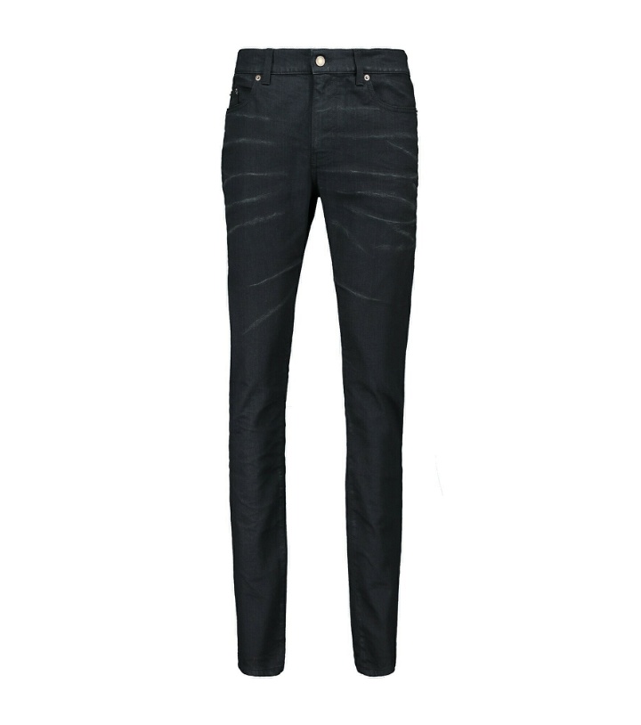 Photo: Saint Laurent - Skinny-fit coated jeans