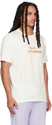 C.P. Company White Graphic T-Shirt