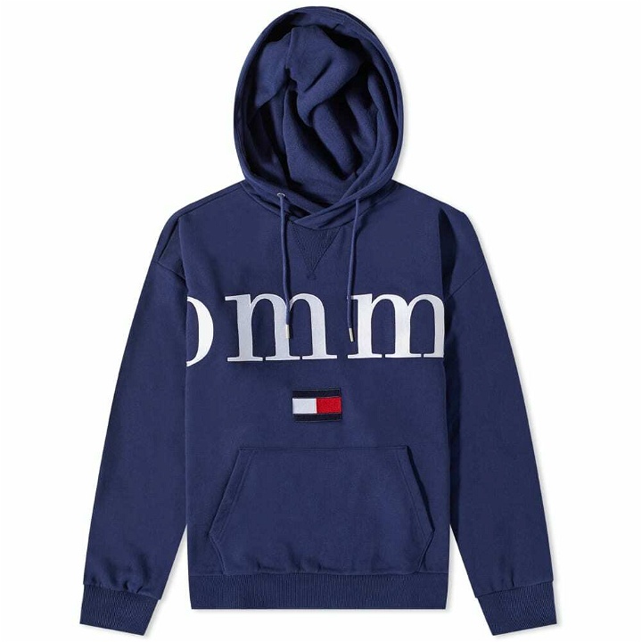 Photo: Tommy Jeans Men's Graphic Logo Hoody in Yale Navy