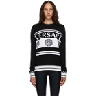 Versace Black and White Vintage Medusa Sweater