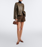 Max Mara Small leather top-handle bag