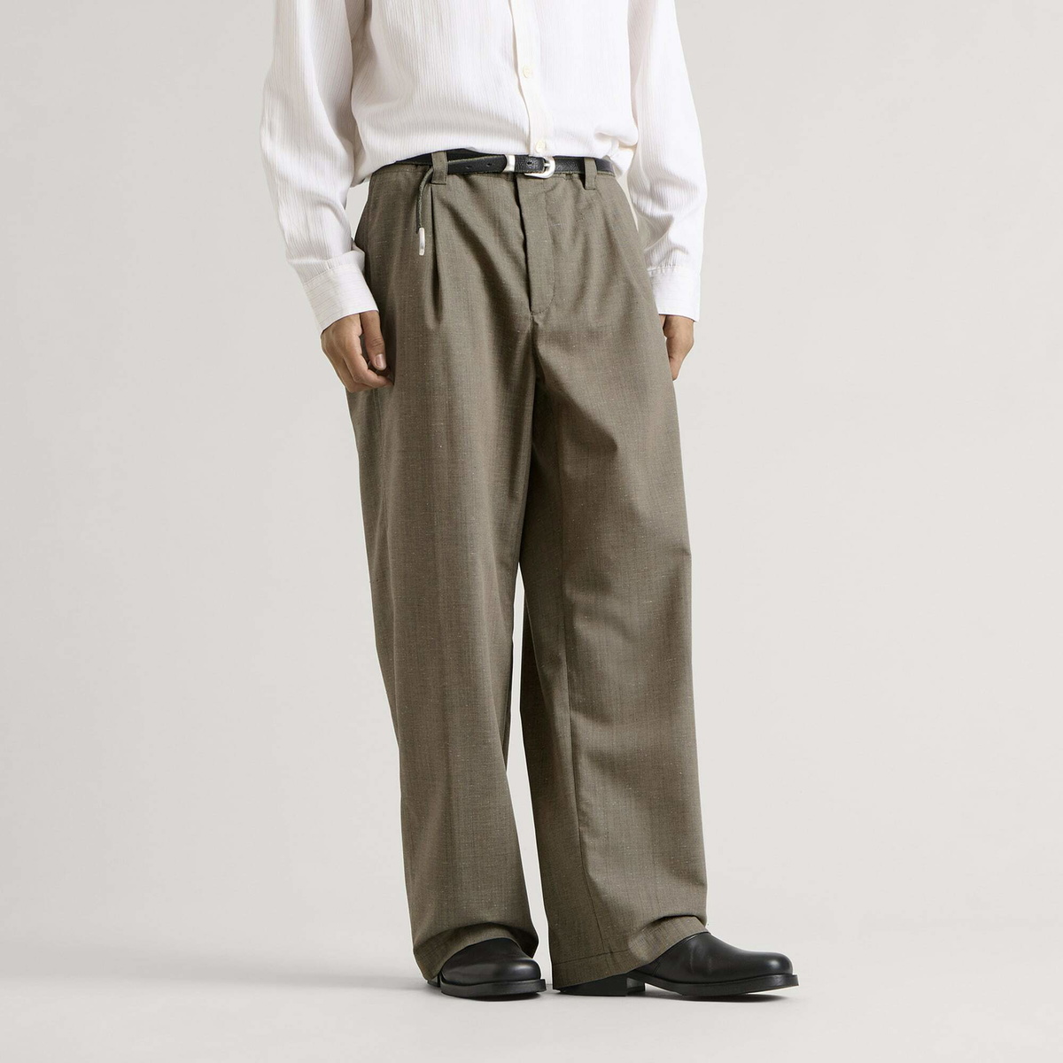 Our Legacy Men's Flowy Fleck Wool Still Chino in Clay