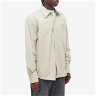 Our Legacy Men's Above Popper Overshirt in Dusty White Muted Scuba