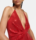 Dodo Bar Or Sequined gathered midi dress