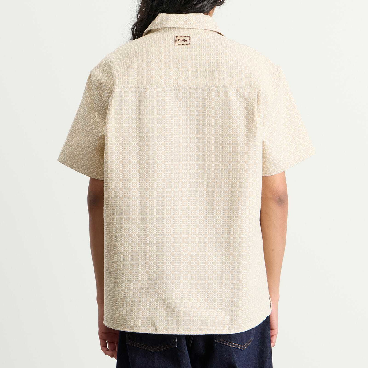 Drôle de Monsieur Men's Graphic Shirt in Dark Sand