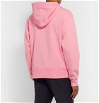 Acne Studios - Ferris Logo-Appliquéd Fleece-Back Cotton-Jersey Hoodie - Pink