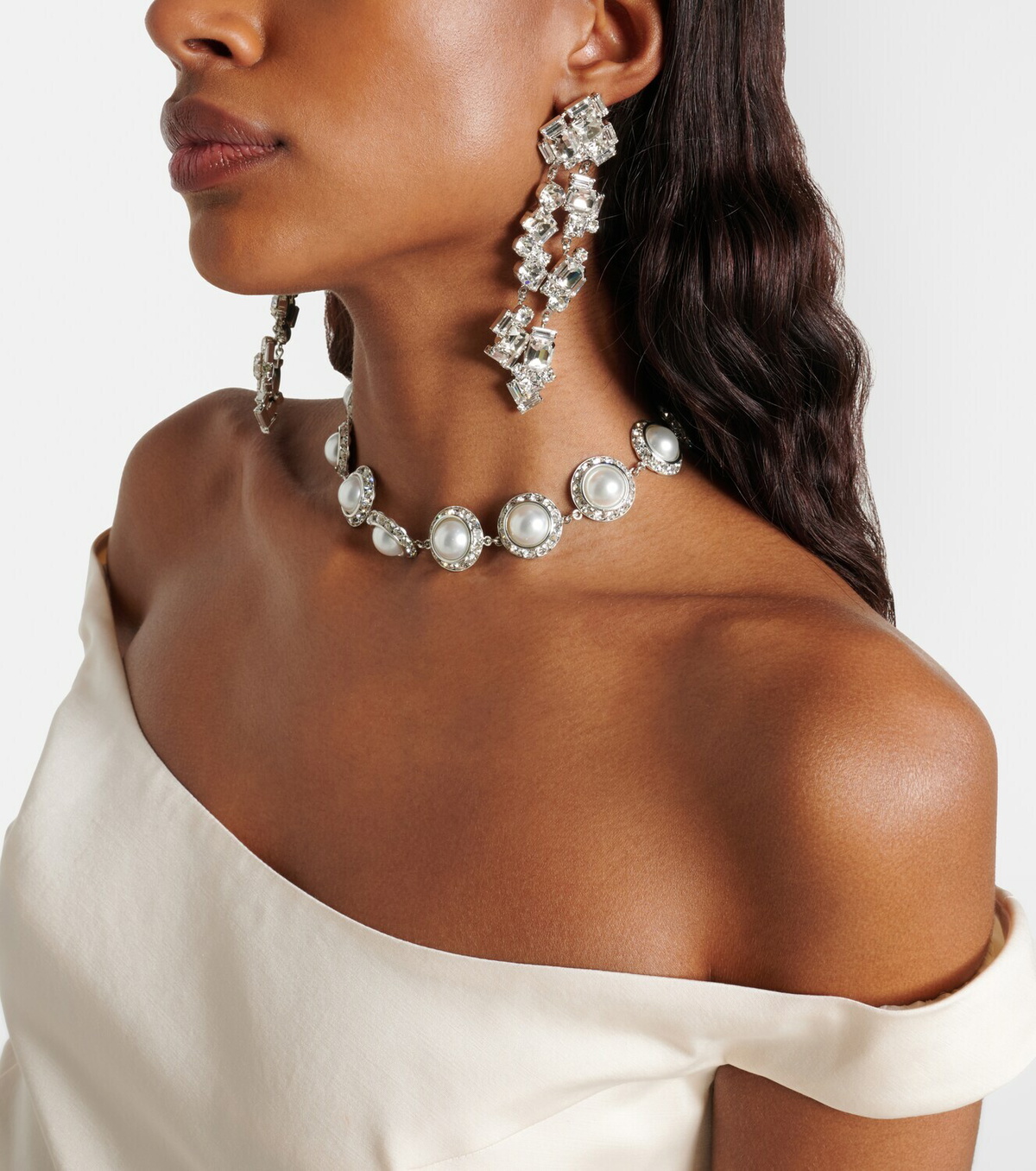 Magda Butrym Crystal-embellished drop earrings