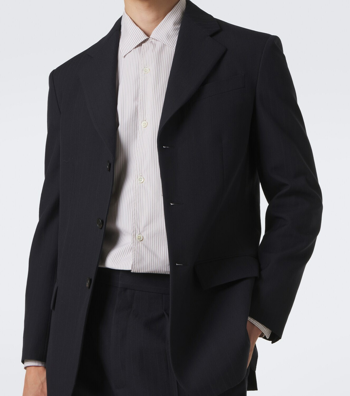 The Row Vanja striped cotton shirt