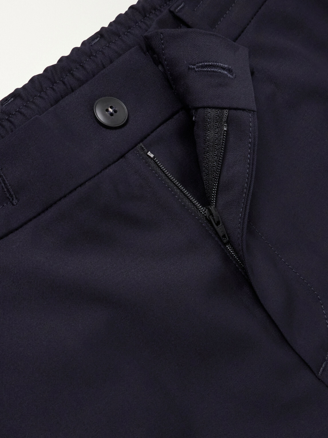 Canali - Tapered Stretch-Wool Gabardine Trousers - Blue