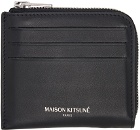 Maison Kitsuné Black Zipped Card Holder