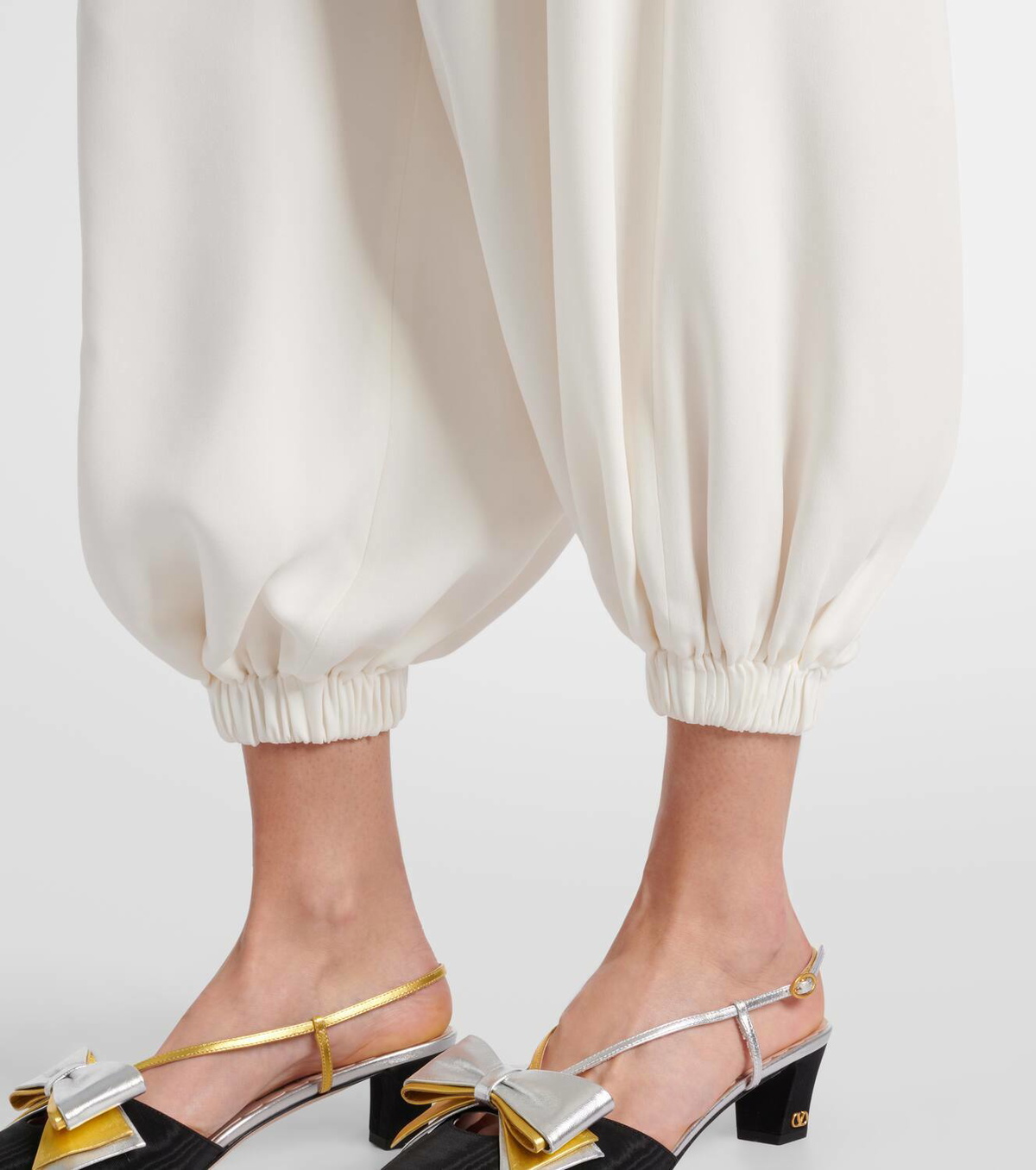 Valentino Cady Couture silk wide-leg pants Valentino