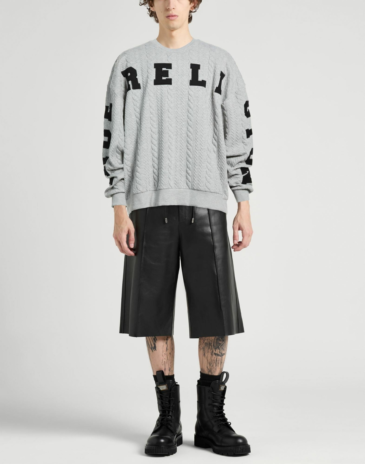 True Religion Mens Sweatshirt Light in Grey