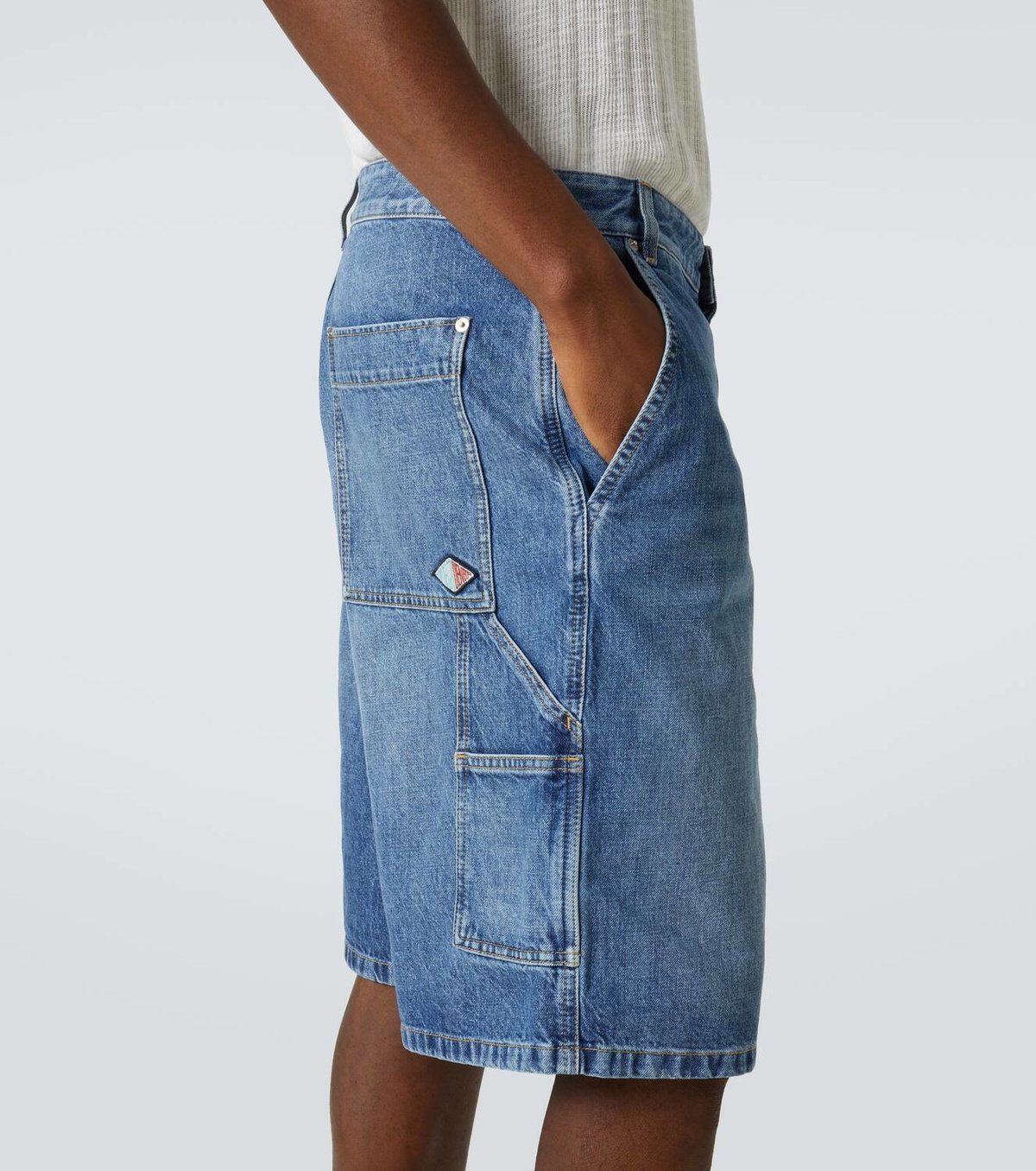 Bottega Veneta High-rise denim Bermuda shorts