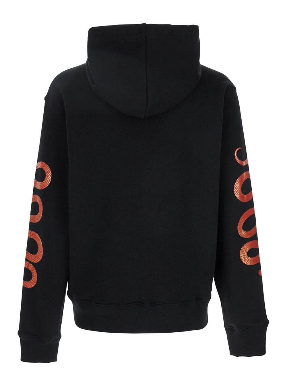 送料関税込み【AMIRI】STAG CHROME HOODIE in BLACK AMIRI Black Hoodie With Maxi Logo Lettering On The Front And