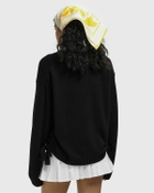 Ganni Future Wool Knit Crewneck Black Womens Pullover