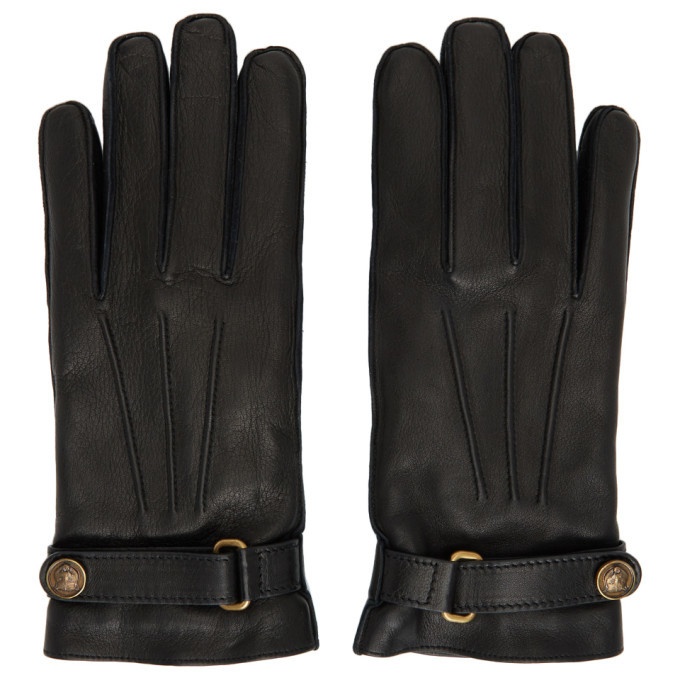 Photo: Gucci Black Leather Gloves
