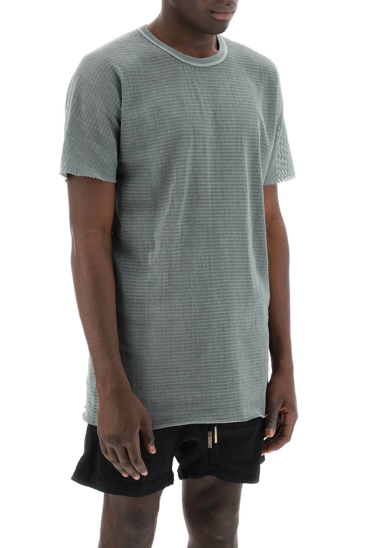 BORIS BIDJAN SABERI cotton perforated t-shirt Green