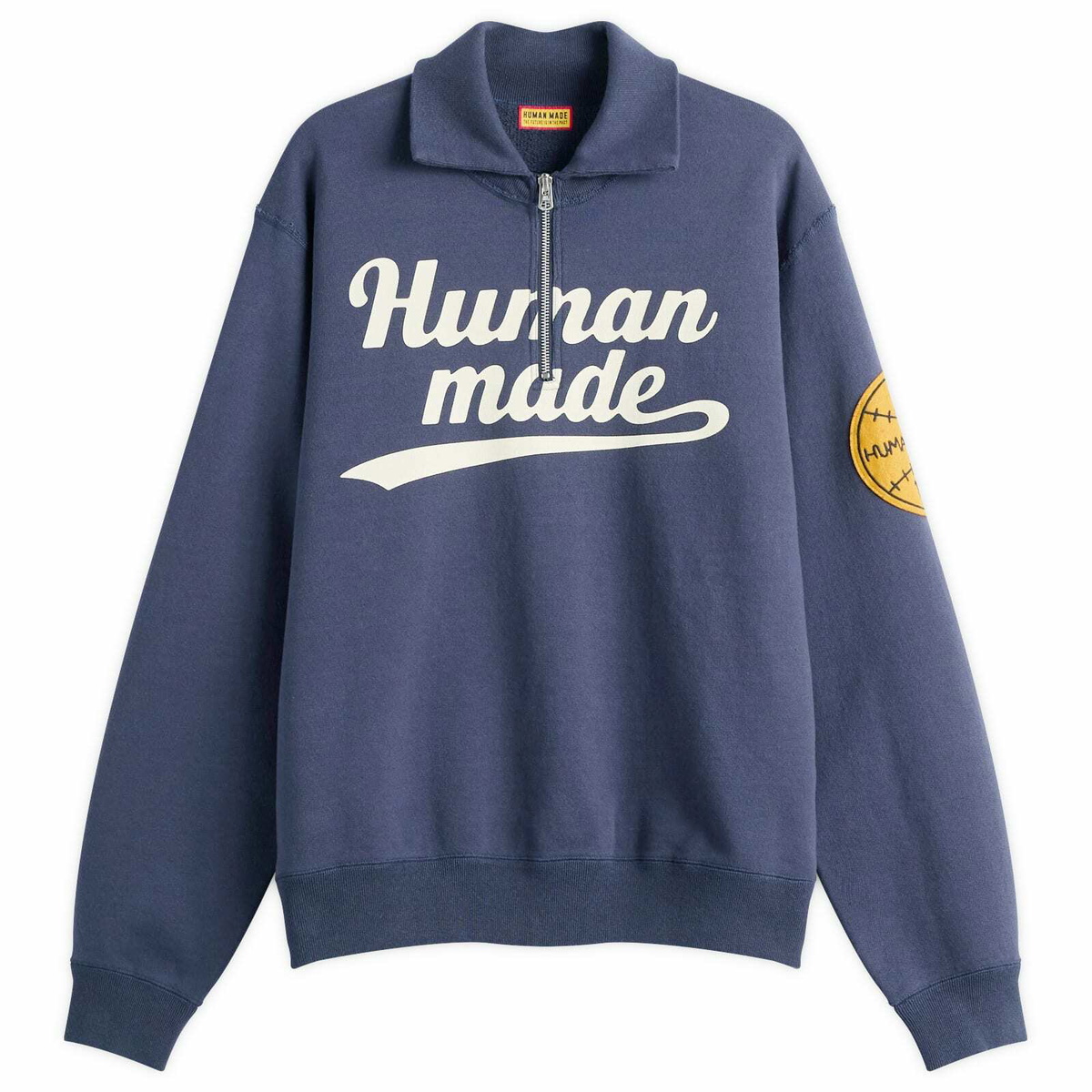 Human Made Men's Half-Zip Sweatshirt in Navy Human Made